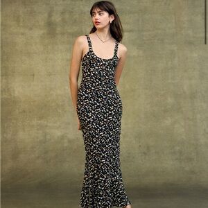 Realisation Par Allegra silk dress in Milky Way